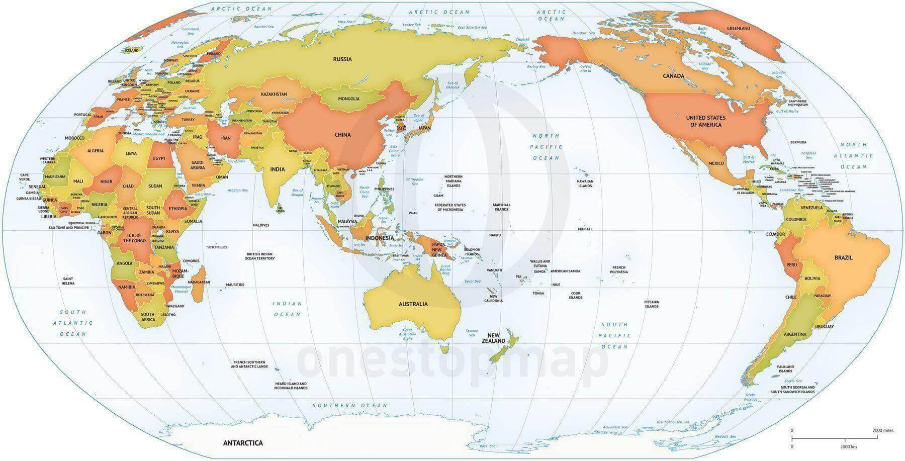 世界地図豪オーストラリアの世界地図 オーストラリア ニュージーランド オセアニア