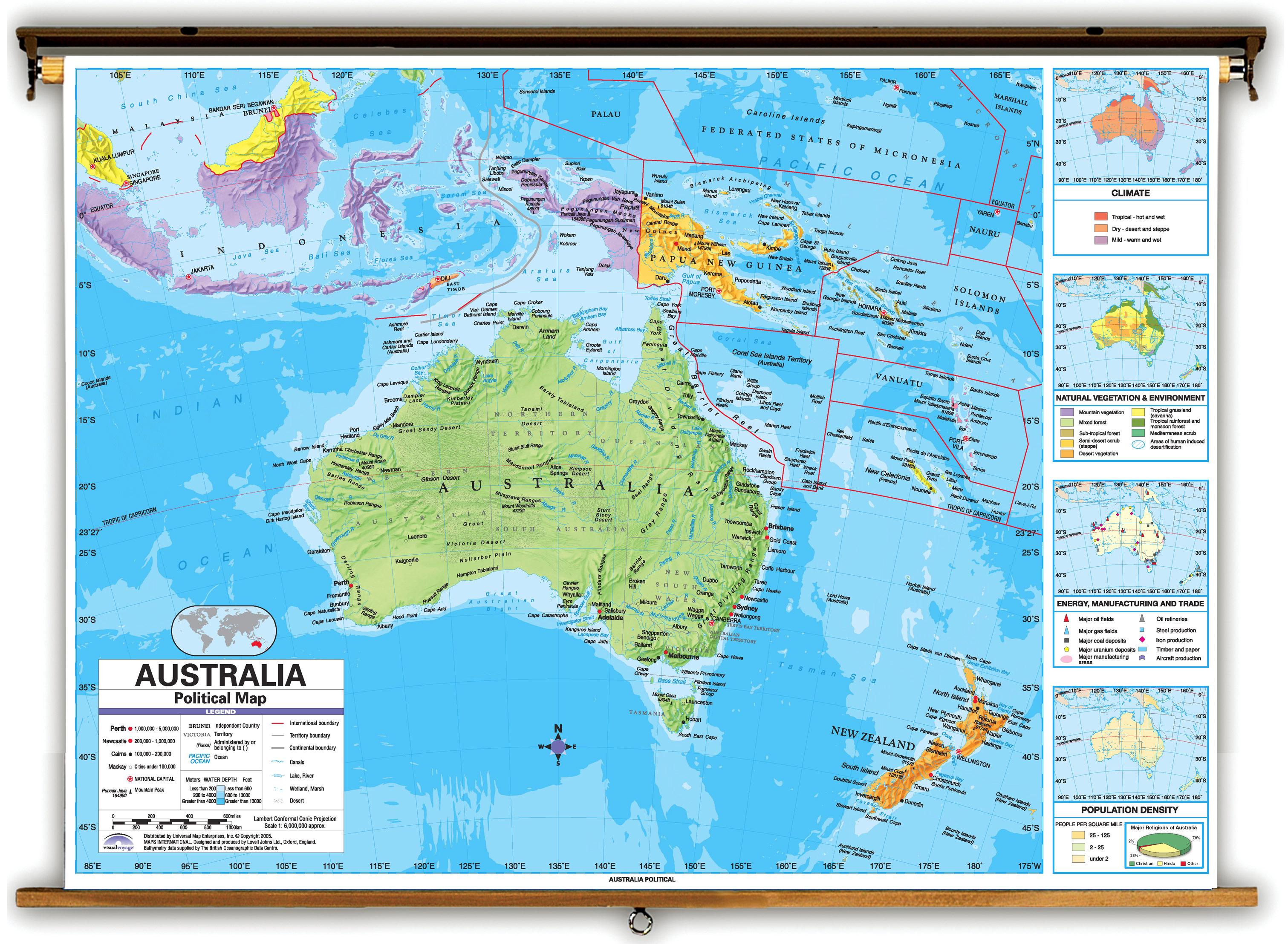 地図オーストラリア及び周辺諸国 オーストラリア及び周辺国地図 オーストラリア ニュージーランド オセアニア