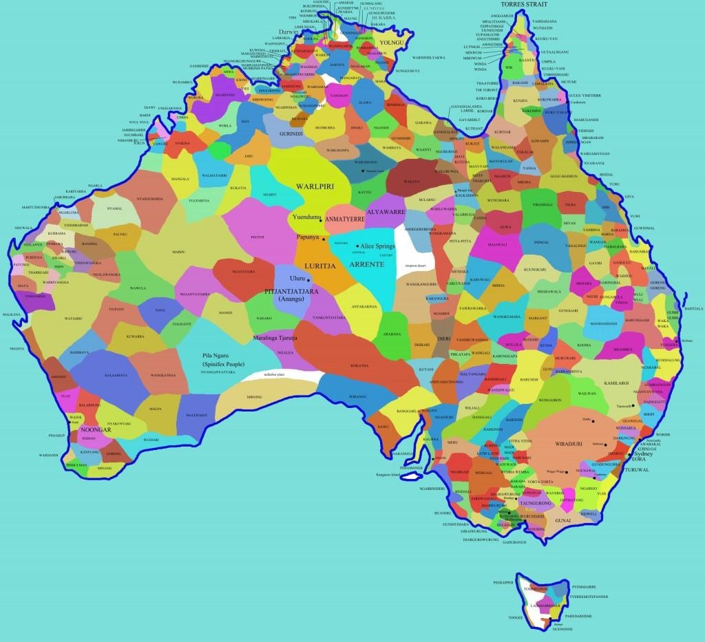 地図の先住民ア