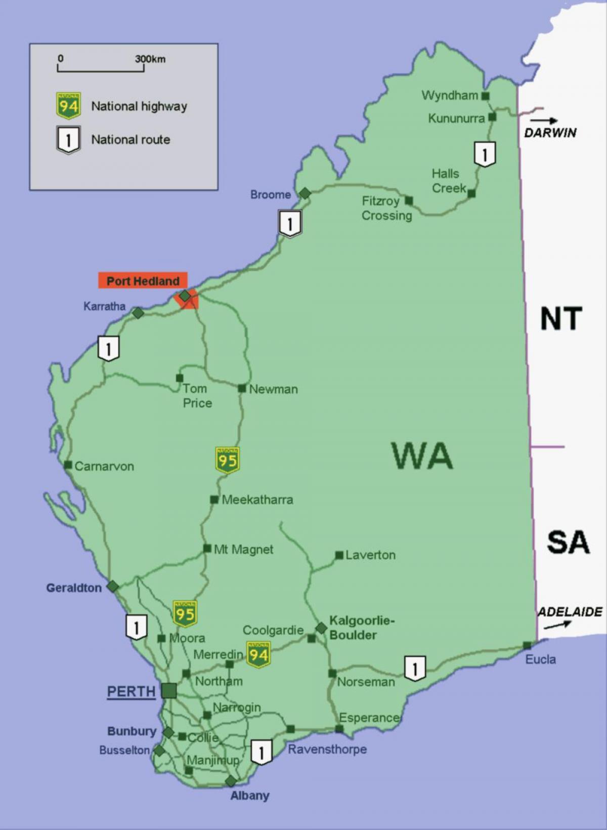 地図オーストラリアのポート