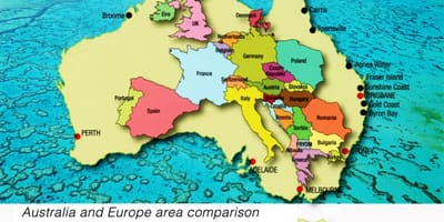 ヨーロッパの地図オーストラリア