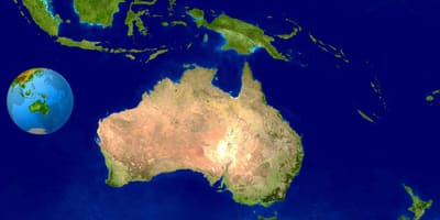 オーストラリアの地図-衛星