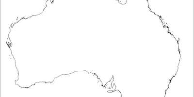 豪州の白地図