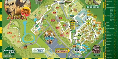 地図オーストラリア動物園