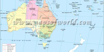 地図オーストラリア大陸