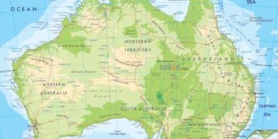 物理地図オーストラリア