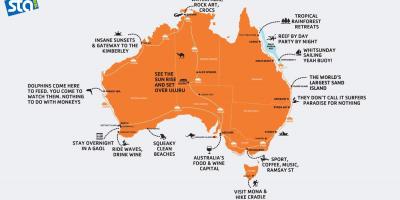 地図オーストラリアビーチ