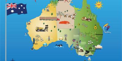 オーストラリアの地図の観光名所